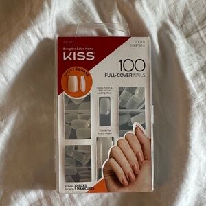 KISS Short Square Full-Cover Nails - White